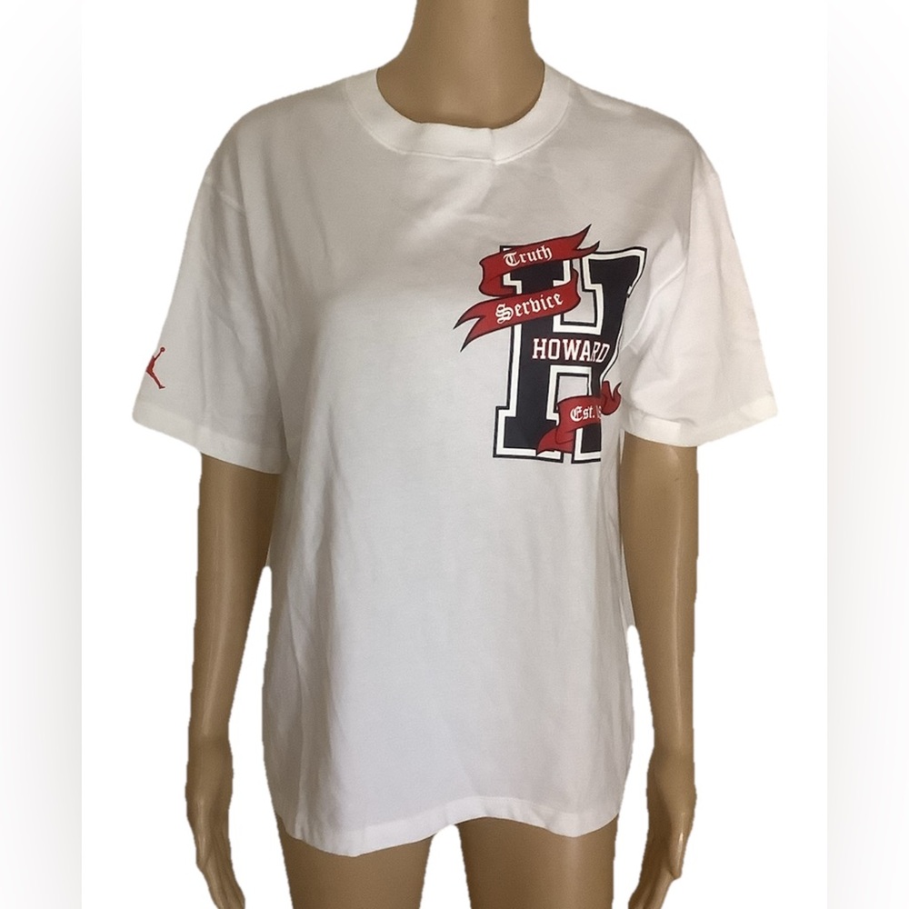 Air Jordan White Howard University T-Shirt women’s 109% cotton
